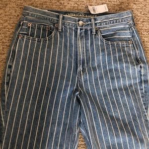 AE striped boyfriend jeans NWT